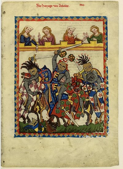 ヘンリーI、1305年から1340年のコーデックスマネッセからのアンハルト伯 作： Unbekannt