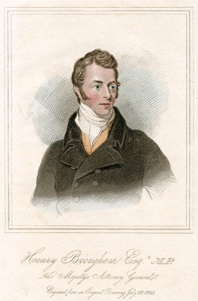 ヘンリーピーターブロアム、初代男爵ブロアムとヴォー、スコットランドの弁護士兼政治家、c1820 作： Unbekannt