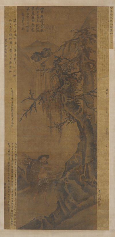 薬草採集者、明王朝、1368～1644年。 作： Unbekannt