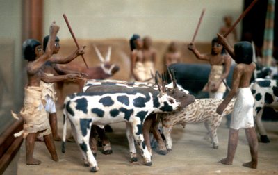 放牧牛、古代エジプトの墓モデル 作： Unbekannt