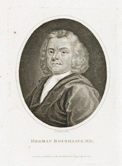 Herman Boerhaave, オランダの医師、化学者、植物学者, 18世紀初頭 作： Unbekannt