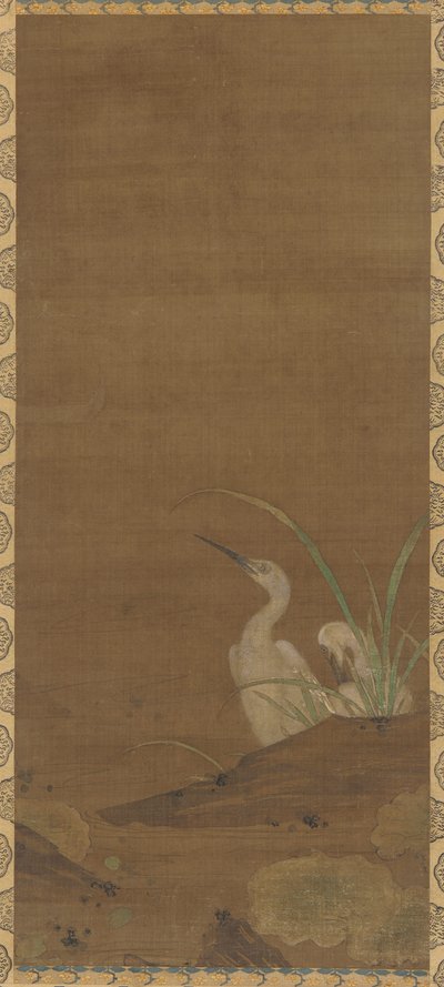 サギと水生植物、1368-1644。 作： Unbekannt