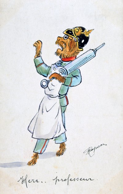 教授、ヴィンテージ・フランス・ポストカード、c1900 作： Unbekannt