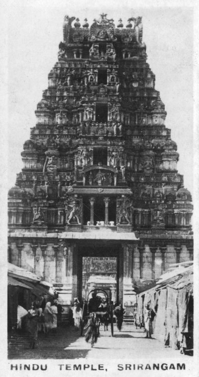 ヒンドゥー寺院、スリランガム、インド、c1925 作： Unbekannt