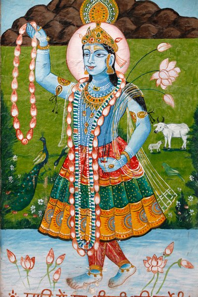 ヒンドゥー教の女神Radha Mathura Inde 作： Unbekannt