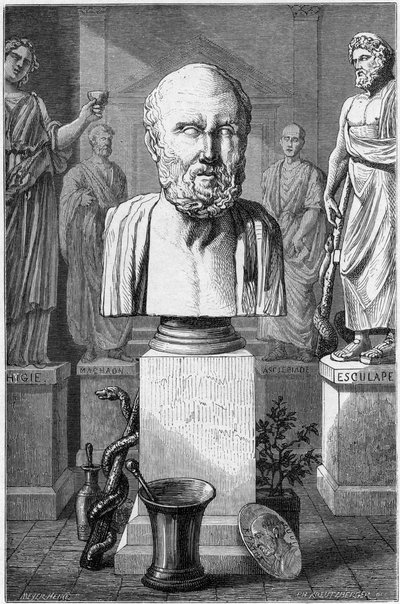 コスのヒポクラテス、古代ギリシャの医師、1866年 作： Unbekannt