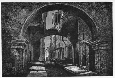 古代ローマの歴史。1872年のローマのエングレービング 作： Unbekannt