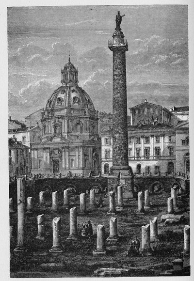 古代ローマの歴史。1872年のローマのエングレービング 作： Unbekannt