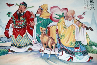 Hoi Tuong Te Nguoi Hoa 仏教徒の中国寺院。仏教絵画。Phu Quoc.ベトナム。 作： Unbekannt