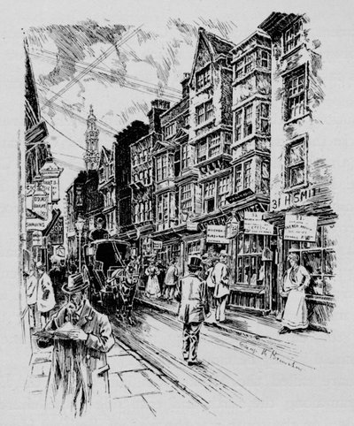 Holywell Street、ウェストミンスター、ロンドン、c1890 1911 作： Unbekannt