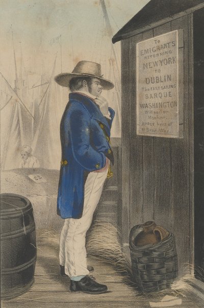 帰り道ニューヨーク、カリフォルニア州。 1860年。 作： Unbekannt