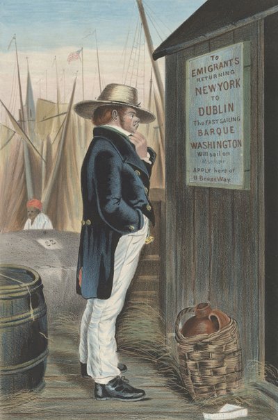 帰り道ニューヨーク、カリフォルニア州。 1860年。 作： Unbekannt