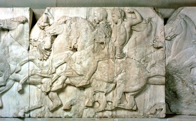 パルテノン神殿のフリーズ出身の騎士、紀元前438-432年 作： Unbekannt