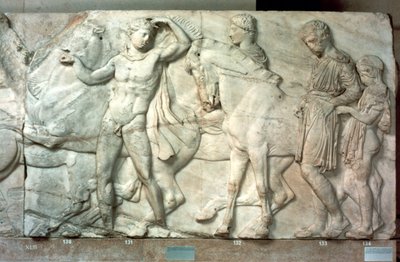 パルテノン神殿のフリーズ出身の騎士、紀元前438-432年 作： Unbekannt