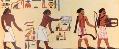 古代エジプト人がイスラエル人のエジプトへの到来をどのように描いたか、c1930。 作： Unbekannt