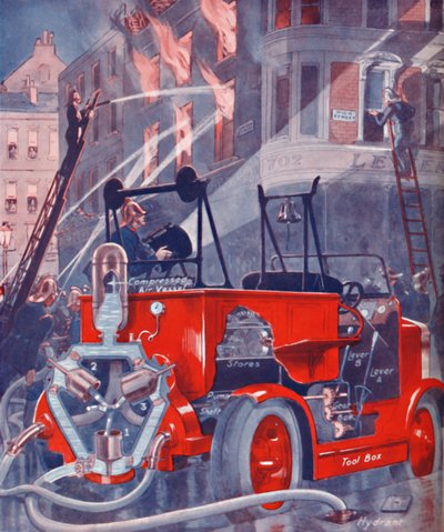 消防車が火を消す方法、1935 作： Unbekannt