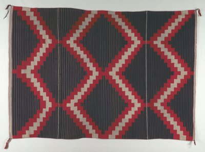 モキモキストライプのハベルリバイバルスタイルのラグ、c。 1890-1910。 作： Unbekannt