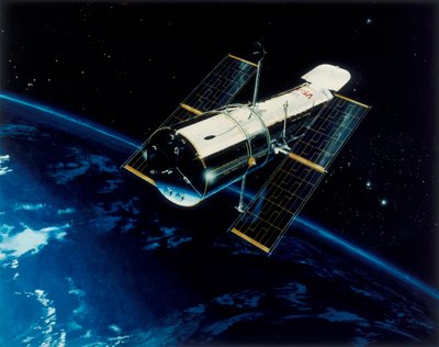1980年代のハッブル宇宙望遠鏡の軌道 作： Unbekannt