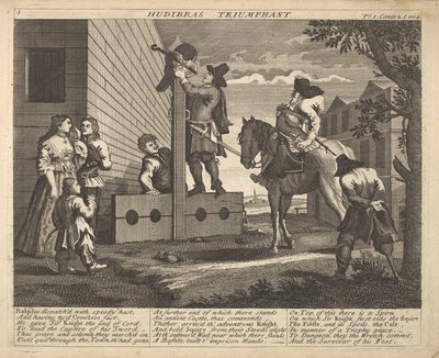 フディブラスの意気揚々プレート4：サミュエルバトラーズフディブラスへの挿絵、1725-30年。 作： Unbekannt