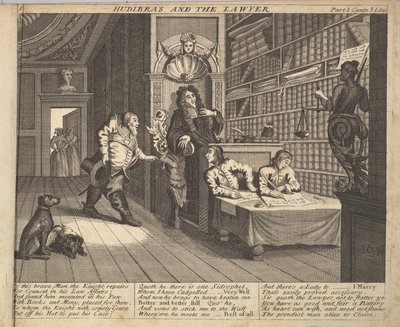 Hudibras and the Lawyer Plate 12：Illustrations to Samuel Butlers Hudibras、1725-30。 作： Unbekannt