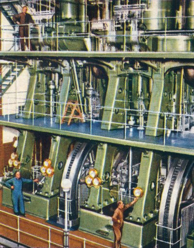 巨大な三重膨張ポンプエンジン、1938 作： Unbekannt