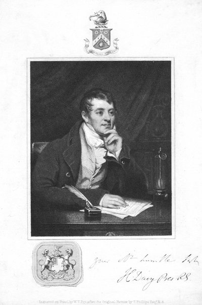 ハンフリーデービー、イギリスの化学者、1821年 作： Unbekannt