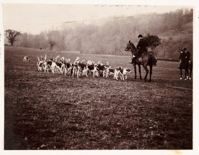 ハンツマンと猟犬、1905年頃 作： Unbekannt