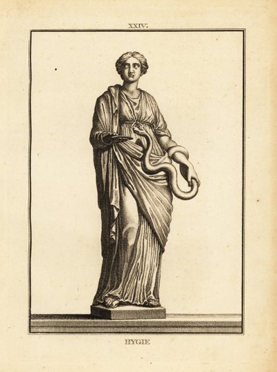 Hygieia（ギリシャ・ローマの健康と清潔の女神、医療の神アスクレピオスの娘 作： Unbekannt