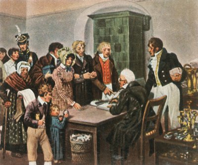 1813年、1936年に鉄に金を与えました。 作： Unbekannt