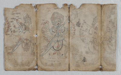 Tantric Enlightened Beings versoのアイコンによる描画c。 1500。 作： Unbekannt