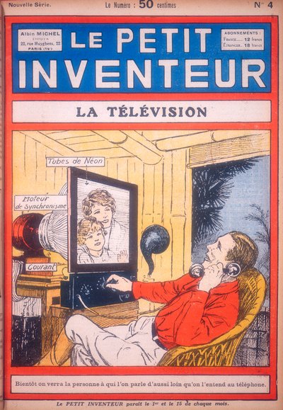 ネオン管を使用して画像を表示するテレビ電話のアイデア、c1927 作： Unbekannt