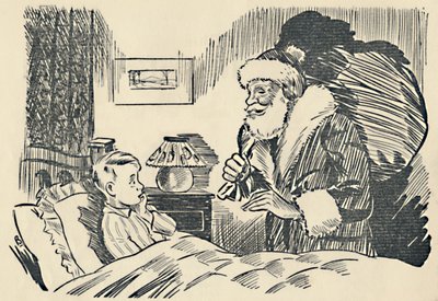 サンタクロースの神秘化、1936年からのイラスト。 作： Unbekannt