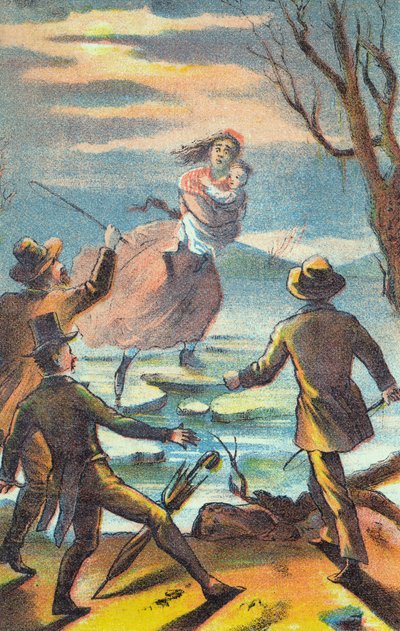 アンクル トムの小屋の演劇作品を宣伝するポスターのイラスト、1870 年 作： Unbekannt