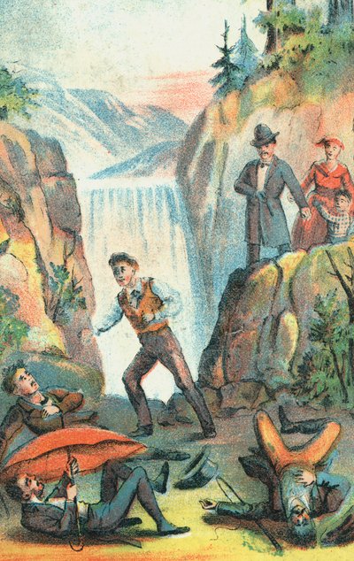 アンクルトムズキャビンの劇場作品を宣伝するポスターのイラスト、1870 作： Unbekannt