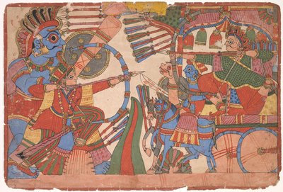 マハーバーラタへの挿絵c。 1800。 作： Unbekannt