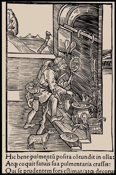 セバスチャン・ブラント著 『船の愚者』 1497年の挿絵。 作： Unbekannt