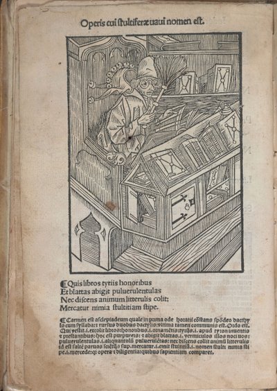 セバスチャン・ブラントの『愚か者の船』の挿絵（1513年）。 作： Unbekannt