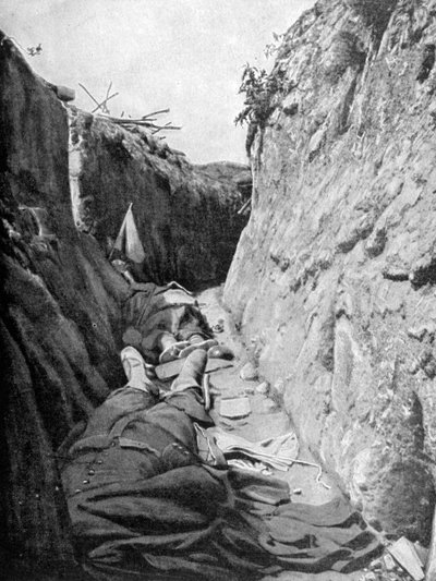 ケネヴィエールの塹壕の1つ、シャンパーニュの戦い、1915年 作： Unbekannt