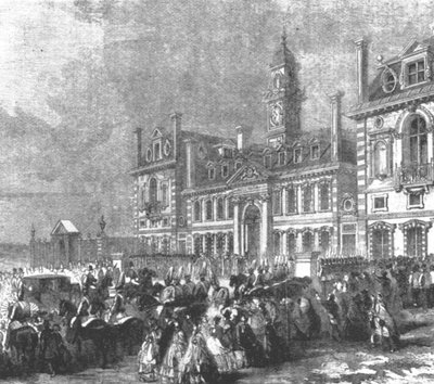 サンドハーストウェリントン大学の開校：1859年、ビクトリア女王の到着、1901年。 作： Unbekannt