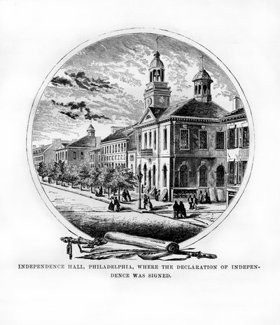 独立記念館、フィラデルフィア、ペンシルベニア州、アメリカ合衆国、1872 作： Unbekannt
