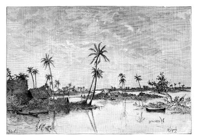 サンブラス湾の島々へのインド人の入植地、c1890 作： Unbekannt