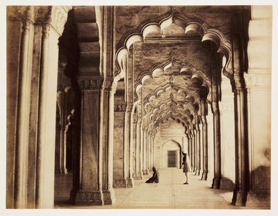 アグラ（インド）のパール・モスクの内部（1865年頃）1646年から1653年にかけて大理石で造られた 作： Unbekannt