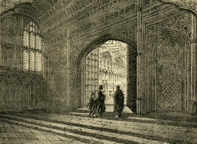 ヘンリー7世の礼拝堂の内部、1881年。 作： Unbekannt