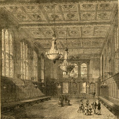 マーチャントテイラーズホールのインテリア、1897年。 作： Unbekannt