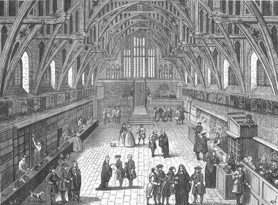 オールドウェストミンスターホールの内部、1797年1897年 作： Unbekannt