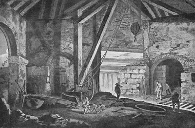 ブローズリー、シュロップシャー州の製錬所の内部、1788年、1904年 作： Unbekannt