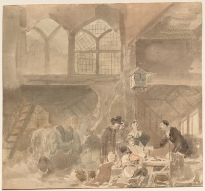 インのインテリア、1800年代。 作： Unbekannt