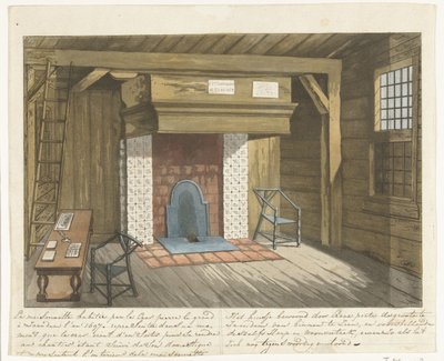 ザーンダムの皇帝ピーターハウスの内部、1697年、19世紀半ば 作： Unbekannt