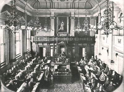 議会の家の内部、南アフリカ、ケープタウン、1895年。 作： Unbekannt