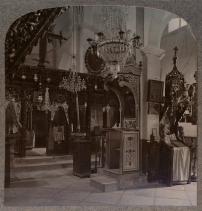 キリストが説教したシナゴーグの内部、ナザレ、c1900 作： Unbekannt